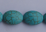 CTU23 15.5 inches 25*35mm oval blue turquoise strand beads Wholesale