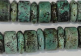 CTU2470 15.5 inches 5*16mm & 10*16mm rondelle African turquoise beads