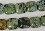 CTU2479 15.5 inches 14*14mm square African turquoise beads wholesale