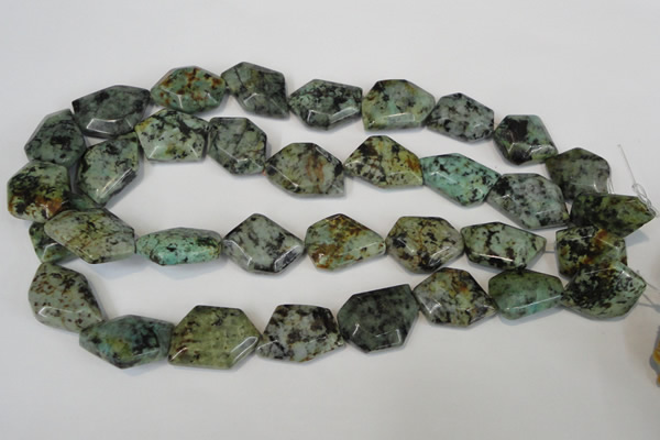 CTU2483 15.5 inches 12*18mm - 22*27mm freeform African turquoise beads