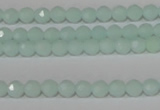 CTU2571 15.5 inches 4mm faceted round synthetic turquoise beads