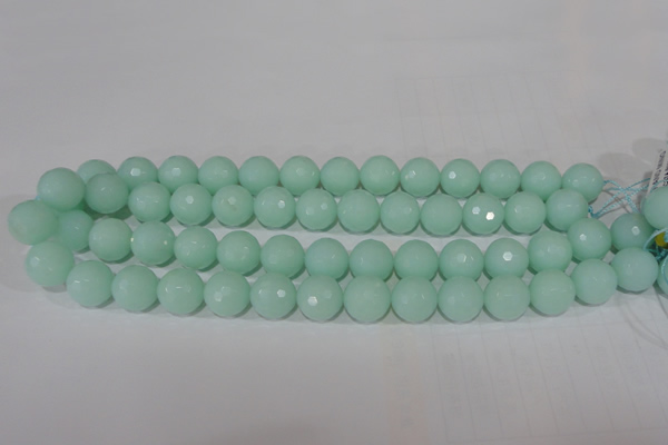 CTU2576 15.5 inches 14mm faceted round synthetic turquoise beads