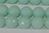 CTU2577 15.5 inches 16mm faceted round synthetic turquoise beads