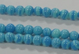 CTU2580 15.5 inches 4mm round synthetic turquoise beads