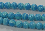 CTU2581 15.5 inches 6mm round synthetic turquoise beads