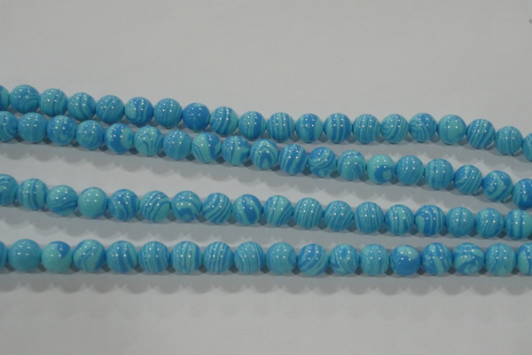 CTU2582 15.5 inches 8mm round synthetic turquoise beads