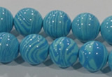 CTU2584 15.5 inches 12mm round synthetic turquoise beads