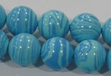 CTU2585 15.5 inches 14mm round synthetic turquoise beads