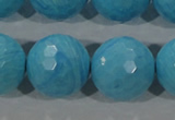 CTU2598 15.5 inches 20mm faceted round synthetic turquoise beads