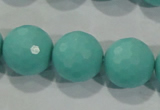 CTU2786 15.5 inches 16mm faceted round synthetic turquoise beads