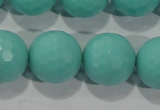 CTU2787 15.5 inches 18mm faceted round synthetic turquoise beads