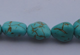 CTU30 15.5 inches 8*12mm freeform blue turquoise beads Wholesale