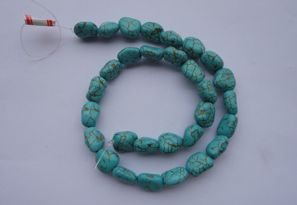 CTU30 15.5 inches 8*12mm freeform blue turquoise beads Wholesale