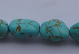 CTU31 15.5 inches 16*20mm freeform blue turquoise beads Wholesale