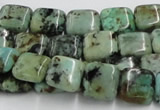 CTU410 15.5 inches 10*10mm square African turquoise beads wholesale