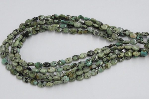 CTU412 15.5 inches 8*12mm oval African turquoise beads wholesale