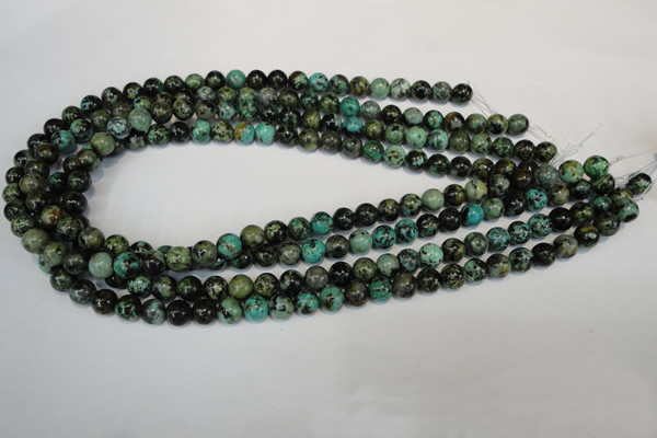 CTU482 15.5 inches 8mm round African turquoise beads wholesale