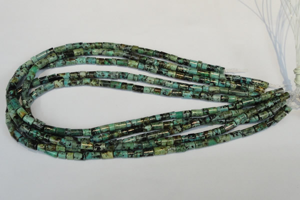 CTU485 15.5 inches 5*5mm - 5*8mm tube African turquoise beads wholesale