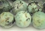 CTU527 15 inches 10mm faceted round African turquoise beads