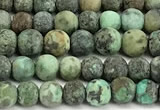 CTU530 15 inches 4mm round matte african turquoise beads