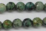 CTU554 15.5 inches 12mm faceted round African turquoise beads