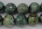 CTU556 15.5 inches 16mm faceted round African turquoise beads