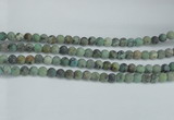 CTU564 15.5 inches 8mm round matte african turquoise beads