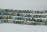 CTU565 15.5 inches 10mm round matte african turquoise beads