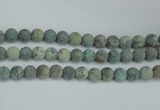 CTU566 15.5 inches 12mm round matte african turquoise beads