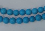 CTU823 15.5 inches 8mm round dyed turquoise beads wholesale