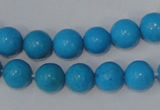 CTU824 15.5 inches 10mm round dyed turquoise beads wholesale