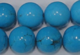 CTU827 15.5 inches 18mm round dyed turquoise beads wholesale