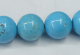 CTU881 15.5 inches 18mm round dyed turquoise beads wholesale