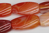 CTW117 15.5 inches 15*30mm twisted rectangle agate gemstone beads