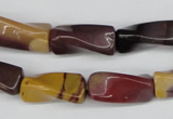 CTW125 15.5 inches 9*20mm twisted trihedron mookaite gemstone beads