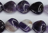 CTW23 15.5 inches 16mm twisted coin amethyst beads wholesale