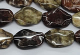 CTW302 15.5 inches 15*20mm wavy oval tiger jasper gemstone beads