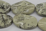 CTW306 15.5 inches 20*30mm wavy oval artistic jasper beads