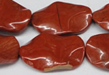 CTW308 15.5 inches 20*30mm wavy oval red jasper gemstone beads