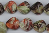 CTW31 15.5 inches 16mm twisted coin rainforest agate beads wholesale