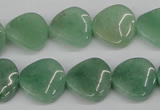 CTW34 15.5 inches 16mm twisted coin green aventurine beads wholesale