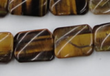 CTW380 15.5 inches 15*20mm twisted rectangle yellow tiger eye beads