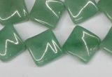 CTW39 15.5 inches 15*15mm twisted diamond green aventurine beads