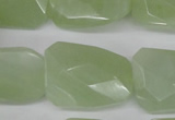 CTW417 15.5 inches 20*30mm faceted & twisted New jade gemstone beads