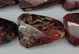 CTW418 15.5 inches 22*30mm faceted & twisted brecciated jasper beads