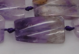 CTW456 20*38mm faceted & twisted rectangle ametrine beads