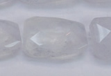 CTW500 15.5 inches 20*30mm faceted & twisted synthetic quartz beads