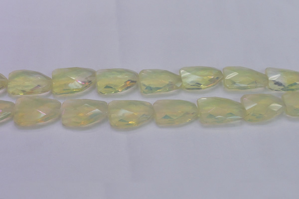 CTW502 15.5 inches 20*30mm faceted & twisted synthetic quartz beads