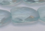 CTW503 15.5 inches 20*30mm faceted & twisted synthetic quartz beads