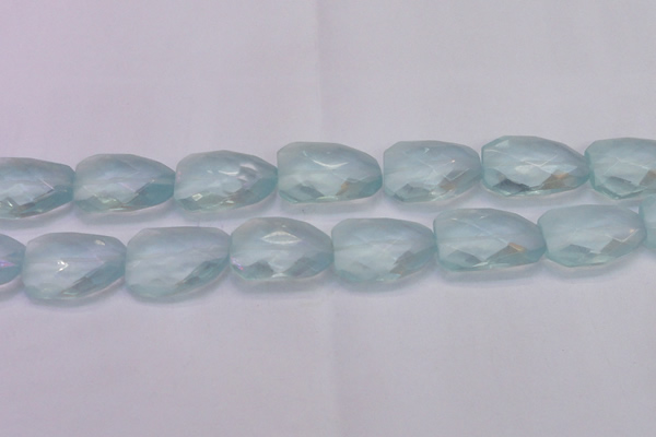 CTW503 15.5 inches 20*30mm faceted & twisted synthetic quartz beads